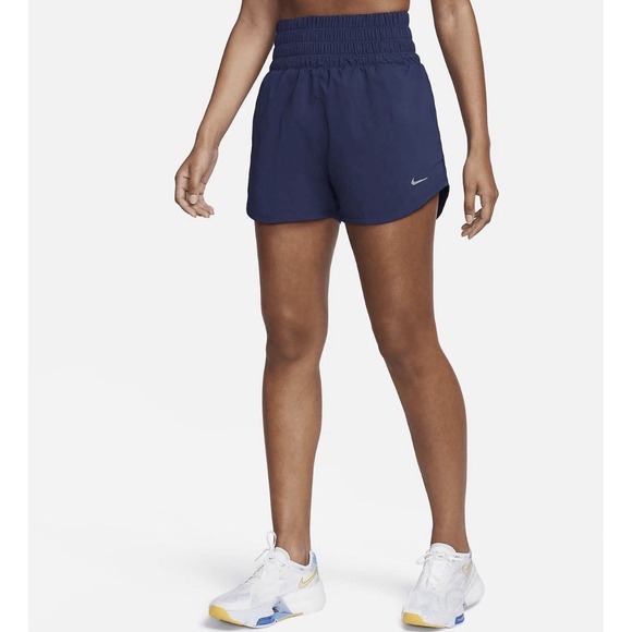 NWT NIKE WOMENS ONE DRI-FIT ULTRA HIGH-RISE 3" BRIEF-LINED SHORTS - Picture 3 of 5